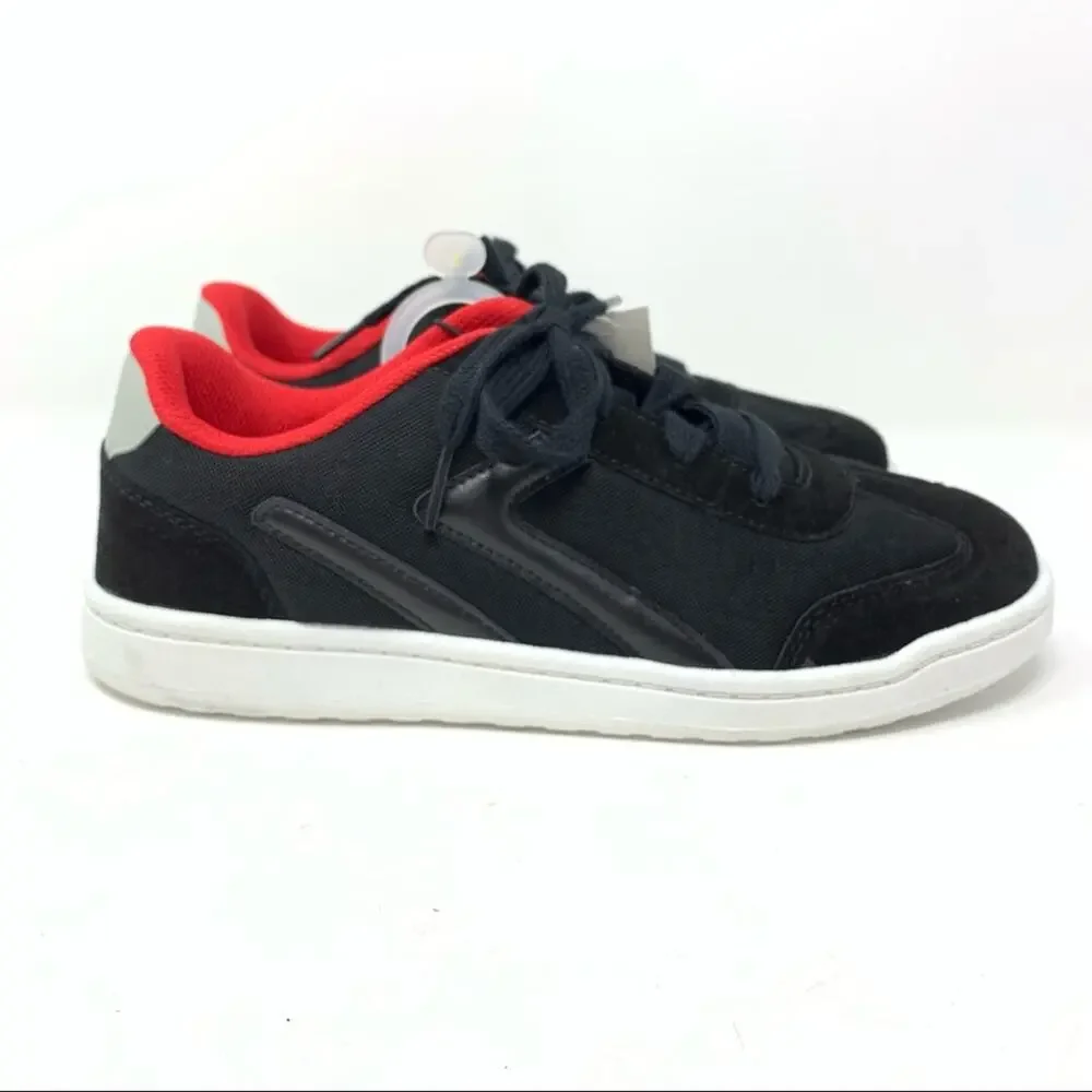 Cat & Jack Boys Sneakers Black‎ Red Cannon Size 5